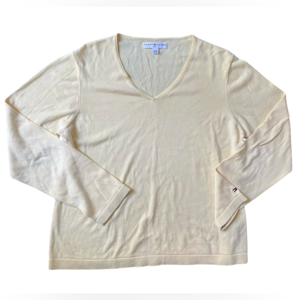tommy hilfiger v cut neckline sweater